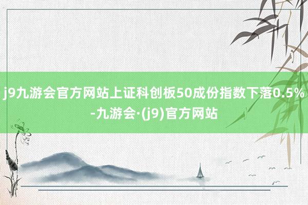 j9九游会官方网站上证科创板50成份指数下落0.5%-九游会·(j9)官方网站