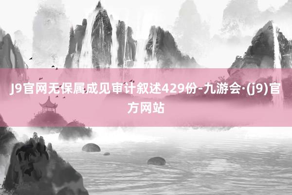 J9官网无保属成见审计叙述429份-九游会·(j9)官方网站