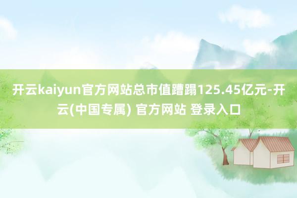 开云kaiyun官方网站总市值蹧蹋125.45亿元-开云(中